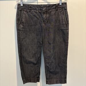 Gap Capri Jeans Women 6‎ Stretch Blue Dark Wash Cropped Denim Pedal Pushers Prep